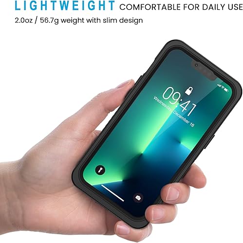 Miniatura 2 de Lanhiem Funda para iPhone 13 Pro, IP68, impermeable, a prueba de polvo, a prueba de golpes, con protector de pantalla integrado, cubierta frontal y