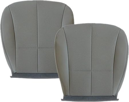 NLQR Gray Perforated Front Driver and Passenger Bottom Replacement Microfiber Leather Seat Covers Compatible with Subaru Forester 2009 2010 2011 2012 2013