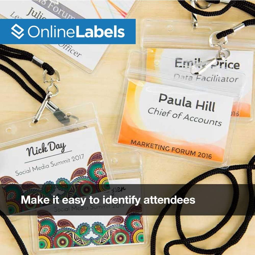 Name Badge Inserts - 2.25 x 3.5 - Cardstock - Pack of 8,000, 1,000 Sheets - Inkjet/Laser Printer - Online Labels