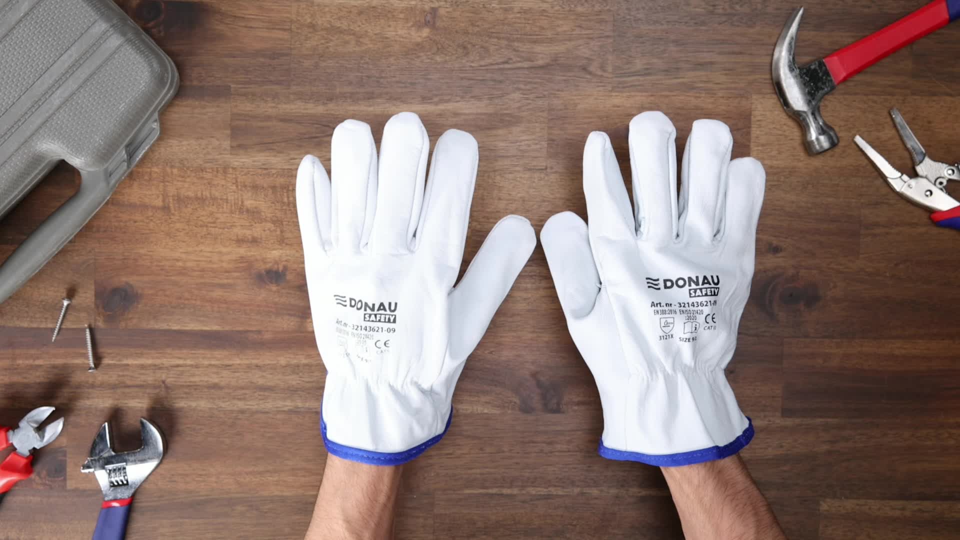Extol Premium - Guanti da lavoro misura 10-10,5 bianco/blu Extol Premium - Guanti da lavoro misura 10-10,5 bianco/blu