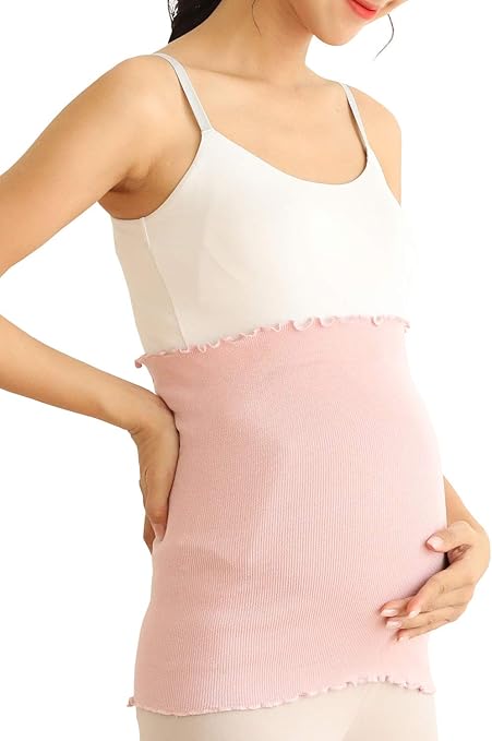 Amazon Co Jp ムニー マタニティ 腹巻き シルク 100 妊婦 夏 ピンク マタニティサイズ ベビー マタニティ