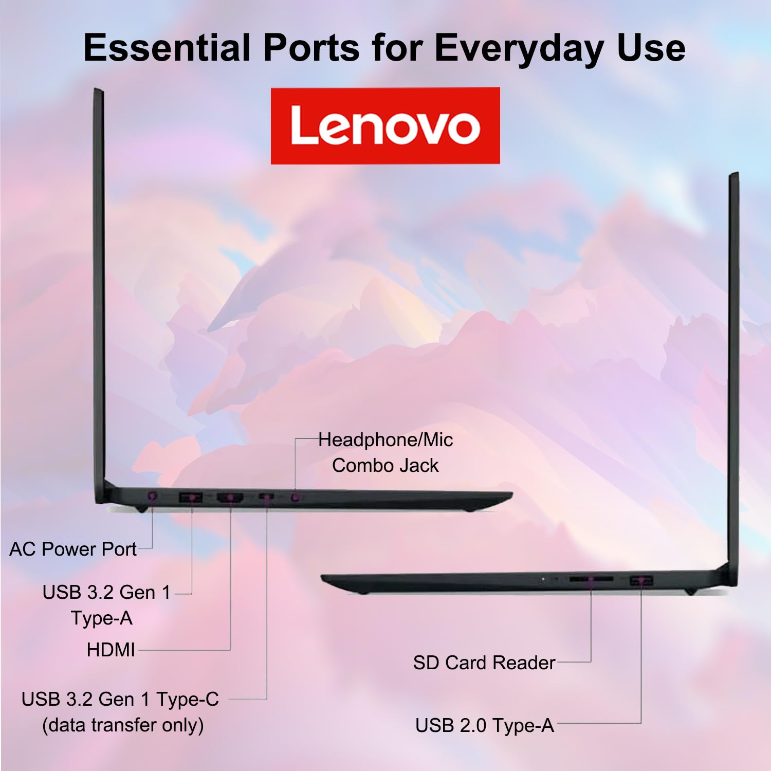 Lenovo IdeaPad 1i 15.6” FHD Touchscreen Laptop, 13th Gen Intel Core i5-1335U, 16GB RAM, 256GB SSD, Wi-Fi 6, SD Card Reader, Dolby Audio, Built-in Webcam, Windows 11 Home, WOWPC Recovery USB Included