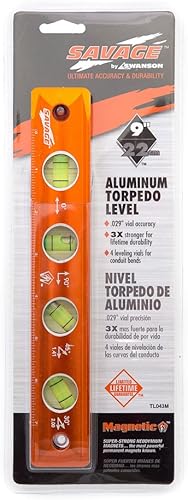 Miniatura 7 de Calculated Industries Herramienta de calculadora matemática 4095 Pipe Trades y Swanson TL043M Nivel de torpedo magnético salvaje de 9 pulgadas