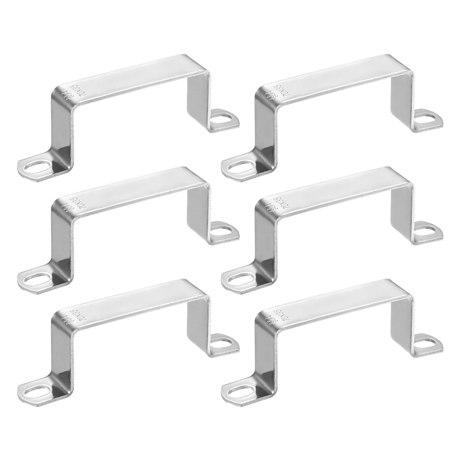 Support connecteur en U 70x35mm M METERXITY en acier inoxydable 304 pour tube lot de 6