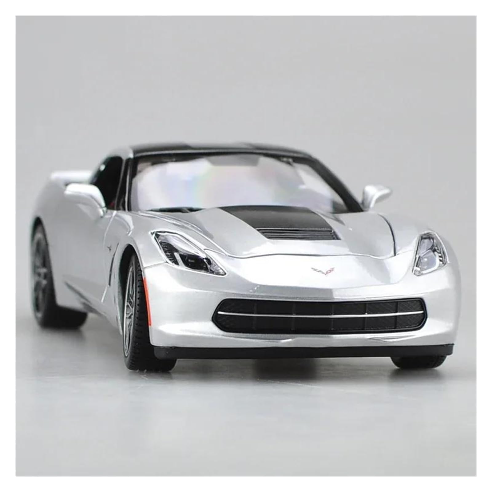 Metallo Scala Replica 1 18 Chevy Corvette C7-z51 Modello auto sportiva statica lega pressofusa collezione decorazioni per la casa Hobby Veicoli Giochi Set