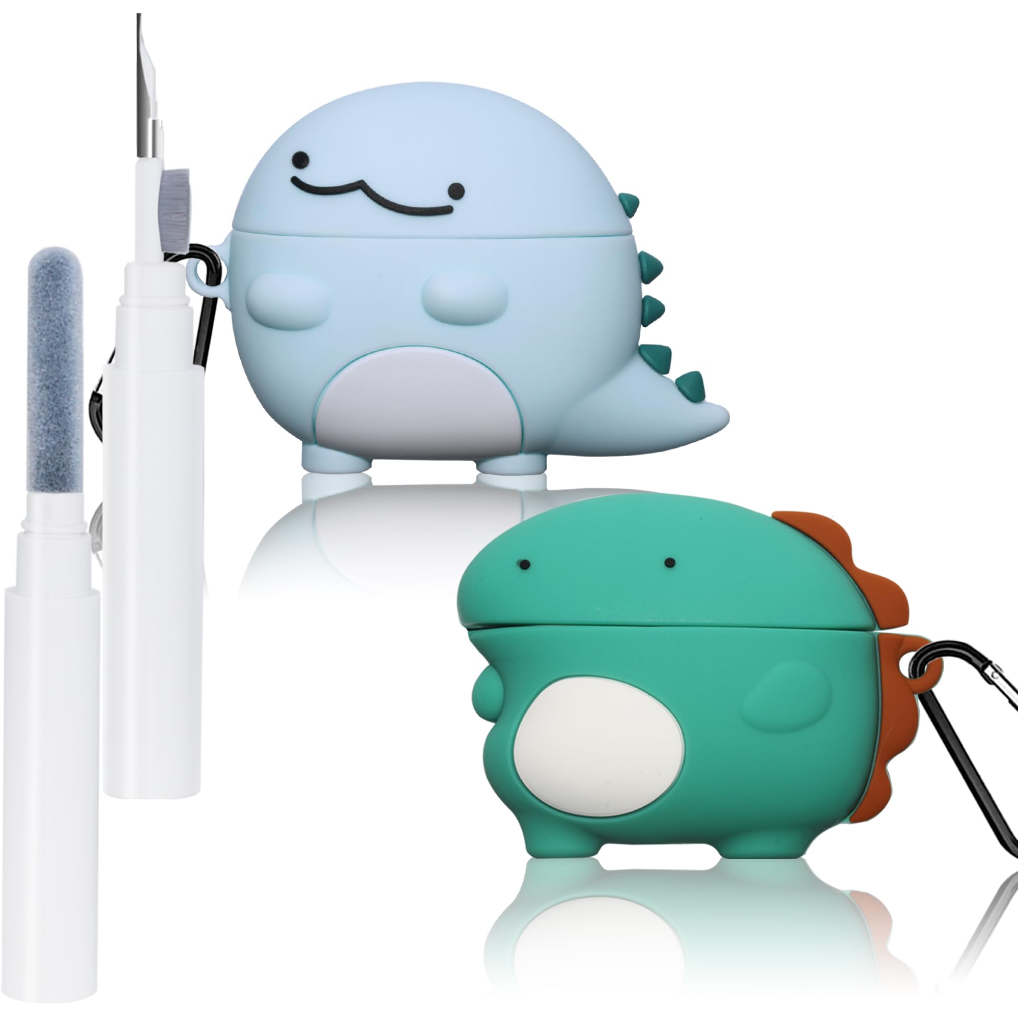 2Pack Cute Dinosaur for AirPods 3 Case 3st Cover 2021, 3D Cartoon Animal Silicone for AirPods 3rd Generation Case Accessories Set, Lovely Cover for