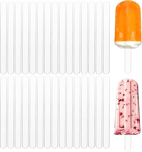 CHGCRAFT 60 palitos acrílicos reutilizables para tartas, moldes para tartas, palitos de helado, molde para tartas para el hogar, dulces, regalos,