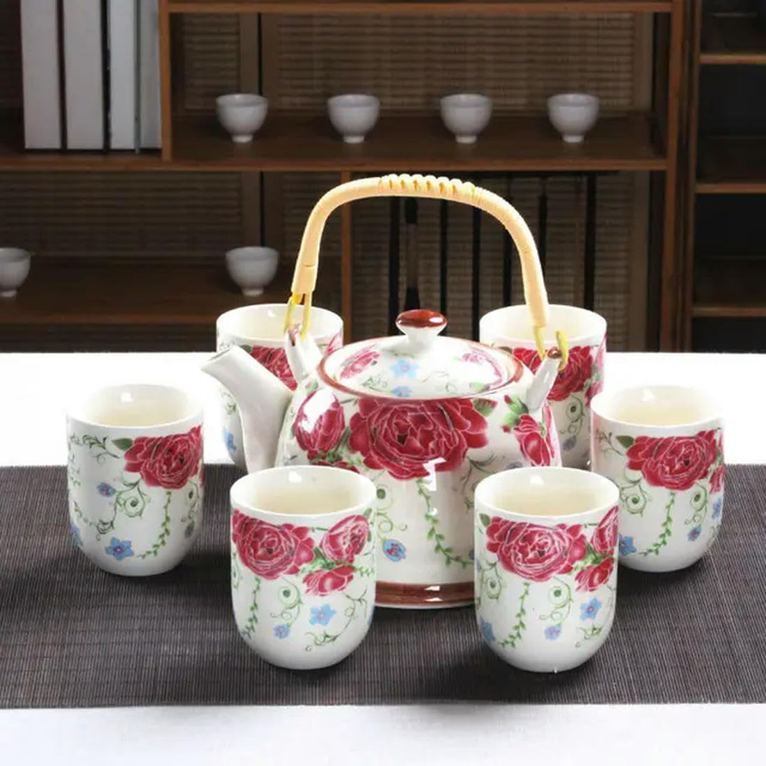 1 garnek 6 filiżanek kreatywny ceramiczny zestaw do herbaty ręcznie robiony dzbanek do herbaty kubek chińska porcelana prezent kung fu herbata kwiatowa herbata biuro podróż teaware