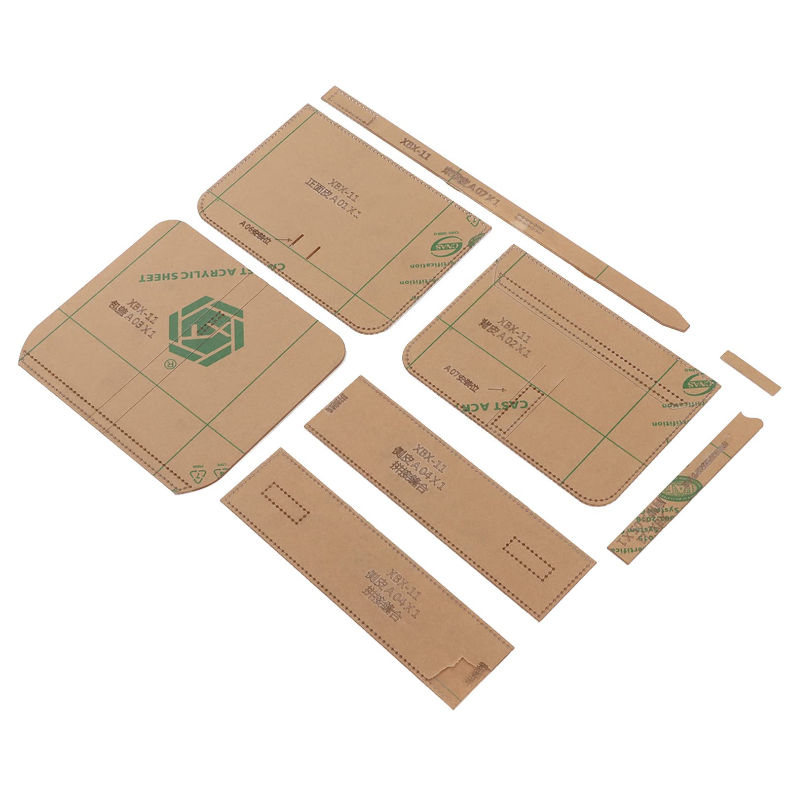 Modèles en acrylique pour sacs à main : kit de 8 gabarits transparents