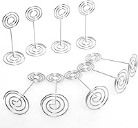 Vista 7 de Table Number Card Holders Place Card Holder, 25 Pack Picture Holders for Tables, Wire Shape Photo Number Stands Menu Paper Card Clips for Wedding