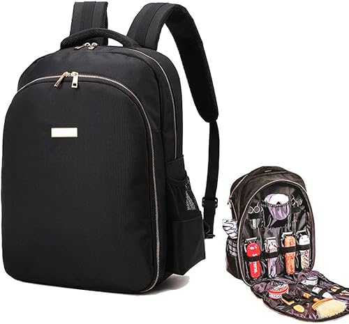 MAXPAND Mochila grande organizadora para peluqueros y suministros portátil para estilista, mochila de viaje, bolsa de herramientas 3 en 1 (negro),