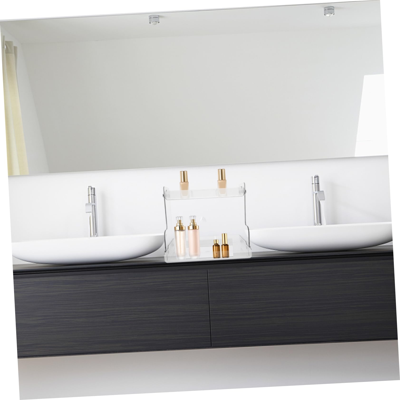 2-stöckiger Kosmetik Organizer aus Pet für Bad und Küche