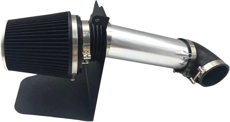 Kit de admissão de ar frio MOOSUN com tubo prateado e filtro preto para Dodge, Chrysler 5.7L e 6.1L V8 – 1 unidade