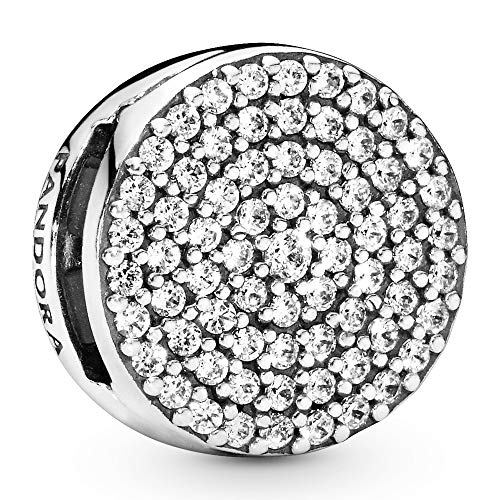 Pandora Jewelry Reflexions Round Clip Cubic Zirconia Charm - Sterling Silver