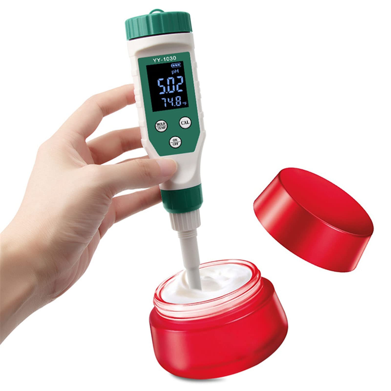 Test di Sensibilità Alimentare, Misuratore di PH Tester di PH Digitale Tester di Impasto Alcalino Misuratore di Acidità della Matrice del Suolo Per Integratori Alimentari Per Bambini Cosmetici al Form