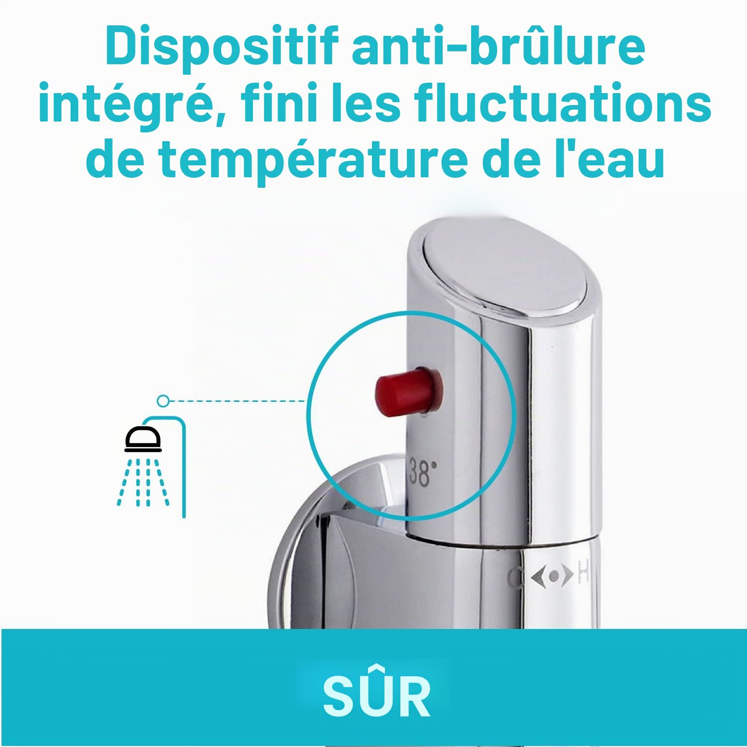 ENKI Mitigeur thermostatique pour douche bidet