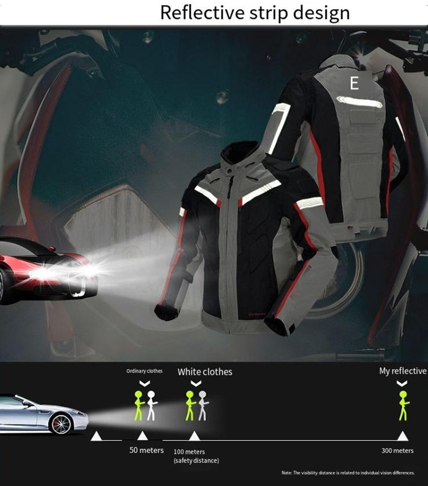 BLUEZY Wasserdichter Motorradanzug Für Herren, Motorradkombi, Motorradjacke Und -Hose Mit CE-Protektoren Motorrad Abnehmbare Rüstung Schutzkleidung Herren, Motorrad Spotlich B,XL