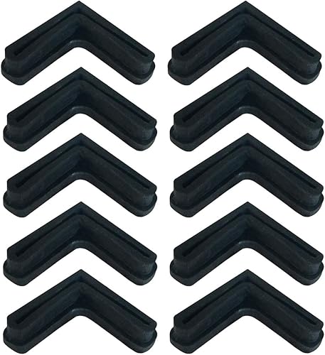 10 unids muebles de goma patas cubiertas L en forma de ángulo de hierro almohadillas para estantes
