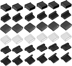 36 StüCk 6 Arten USB-Anti-Staubschutz-Stecker, USB-C-Staubschutz USB-Typ-C-Staubstopper Weiche Micro-USB-Abdeckkappe USB-A-Port-Schutzabdeckung Anti-Staubschutz FüR USB A, Typ C, Micro USB