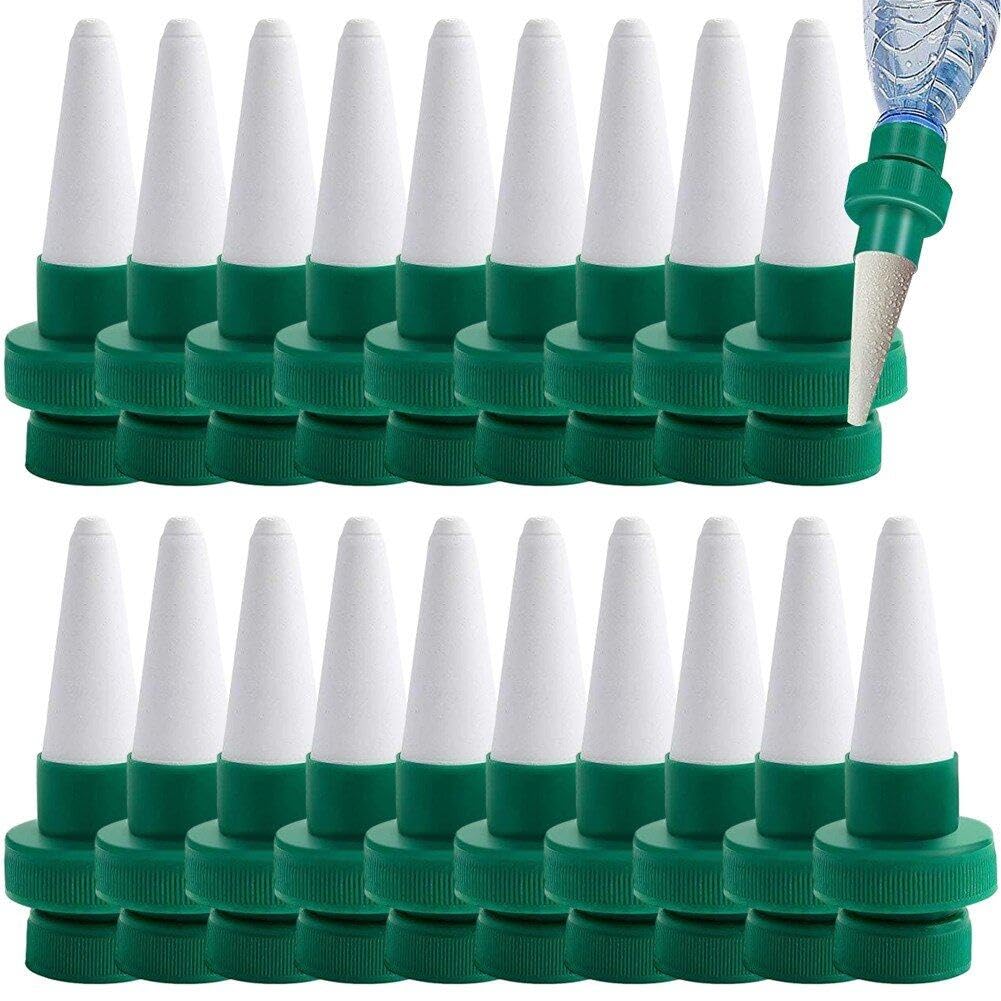 20pcs Plant Waterer Self Watering Drip Irrigation System Plant Watering Spike Plastic Irrigation Plant Water Dispenser for Indoor Outdoor