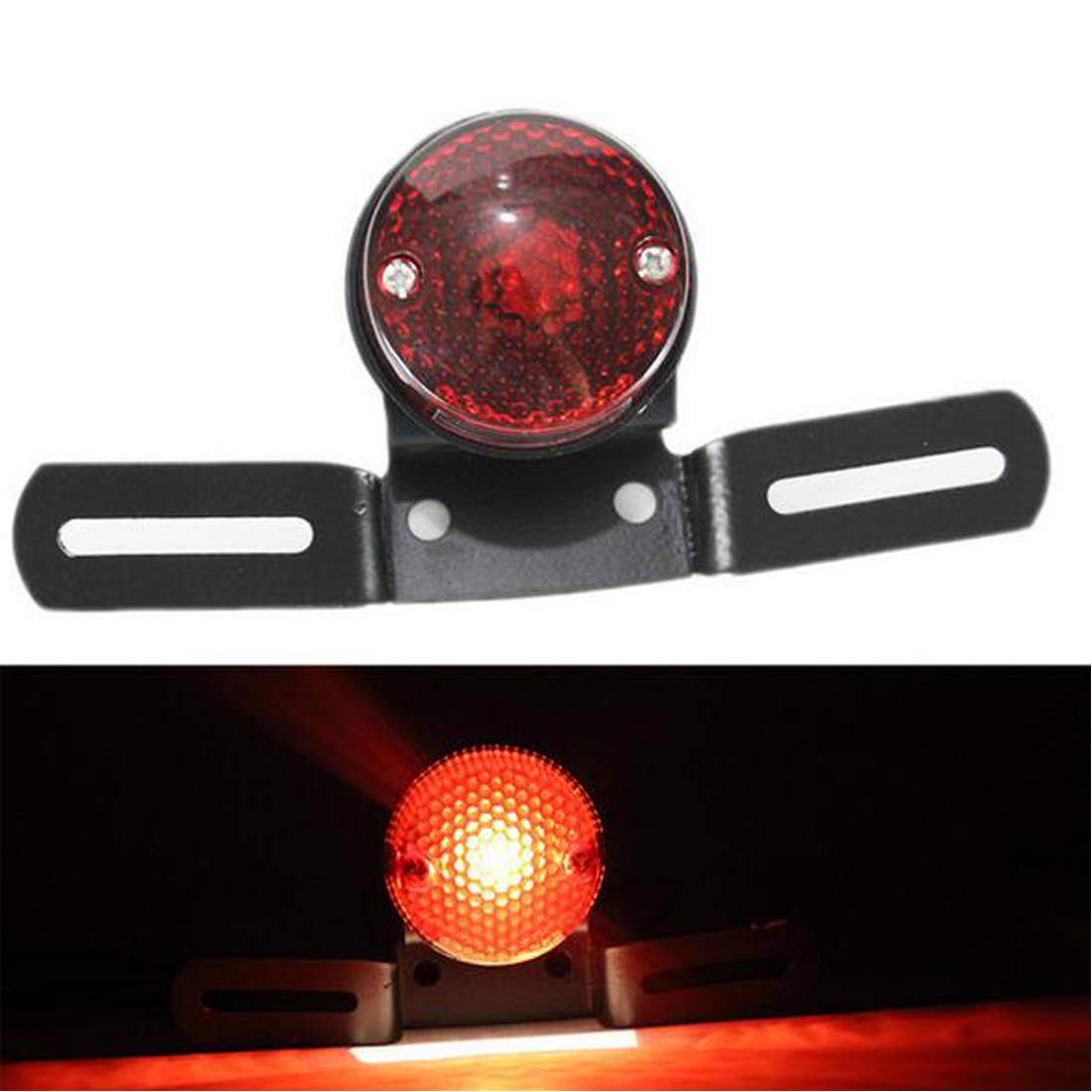 Motorcycle Rear Tail Brake Stop License Plate Light For Harley Bobber Cafe Racer