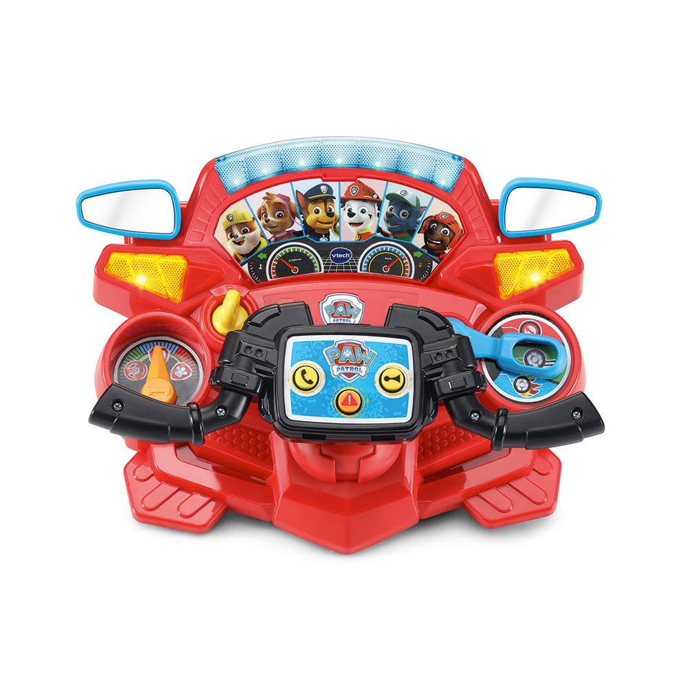 VTech - Pat' Patrouille, Mission Pilote 2 en 1, Simulateur de Conduite avec Tableau de Bord, Quad de Ryder et Camion de Pompiers de Marcus, Cadeau Enfant de 3 Ans à 7 Ans - Contenu en Français