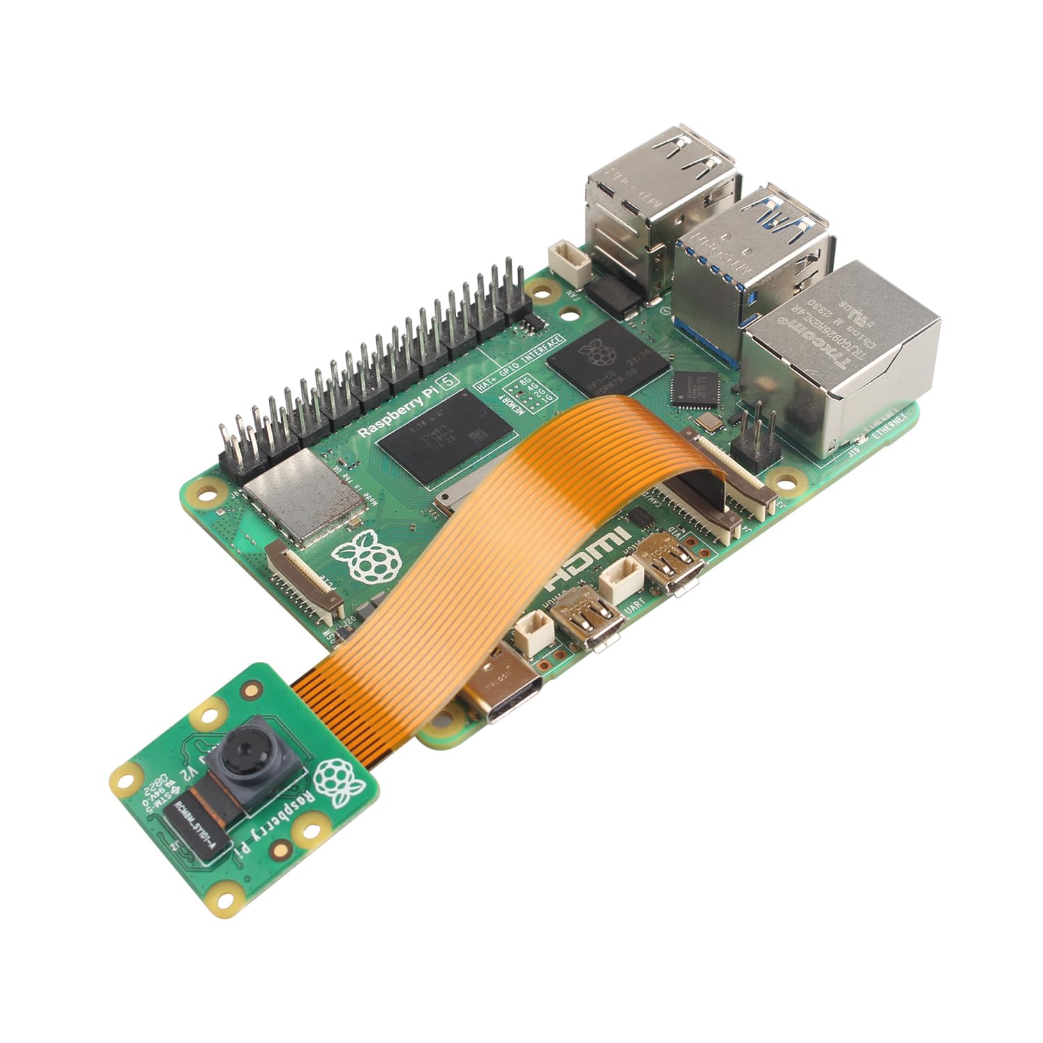 ZDE 2 pezzi 8CM cavi per fotocamera CSI FPC per Raspberry Pi 5 Zero Zero W Ribbon Flex Extension Cable Adapter 15 Pin a 22 Pin
