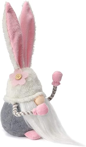 Miniatura 3 de Funoasis Gnomo de conejo de Pascua, gnomos de primavera, vacaciones de Pascua, decoración del hogar, gnomo de peluche hecho a mano, regalos de