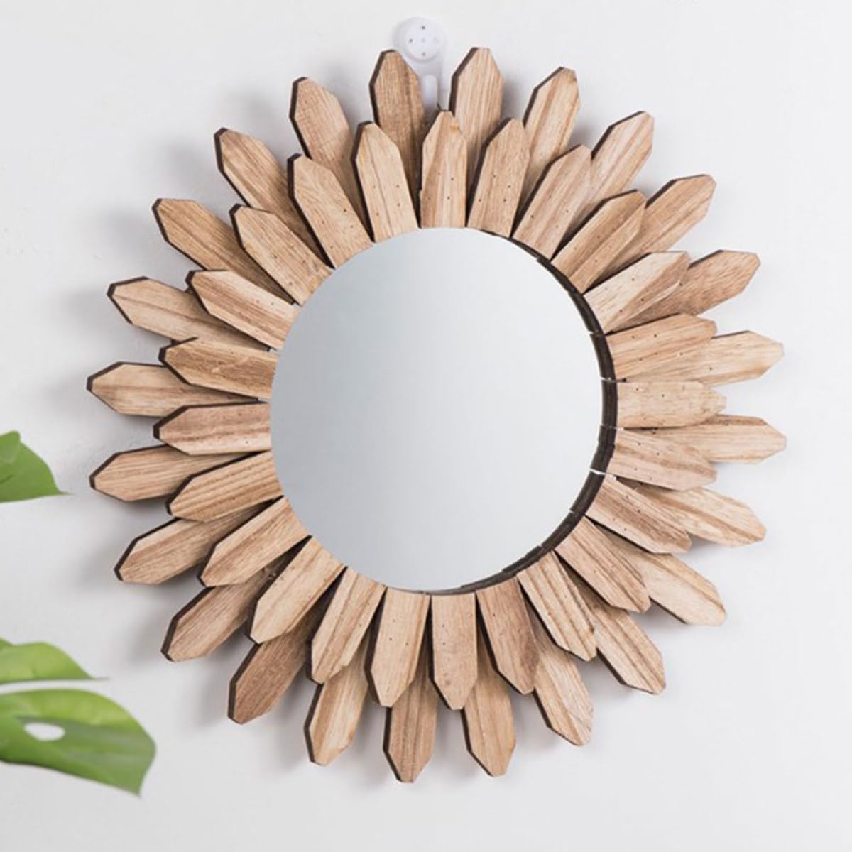 Hängender Dekorativer Holzrahmen mit Wandspiegel Design Vielseitiges Einfache Reinigung mit Künstlerischem Flair und für Badezimmer und Hotels