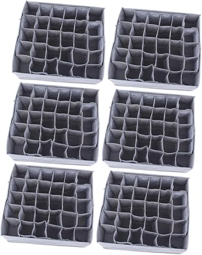 STOBAZA Cajas Organizadoras 6 piezas 30 compartimentos para ropa interior, organizador de ropa interior, bolsa de almacenamiento para ropa interior,