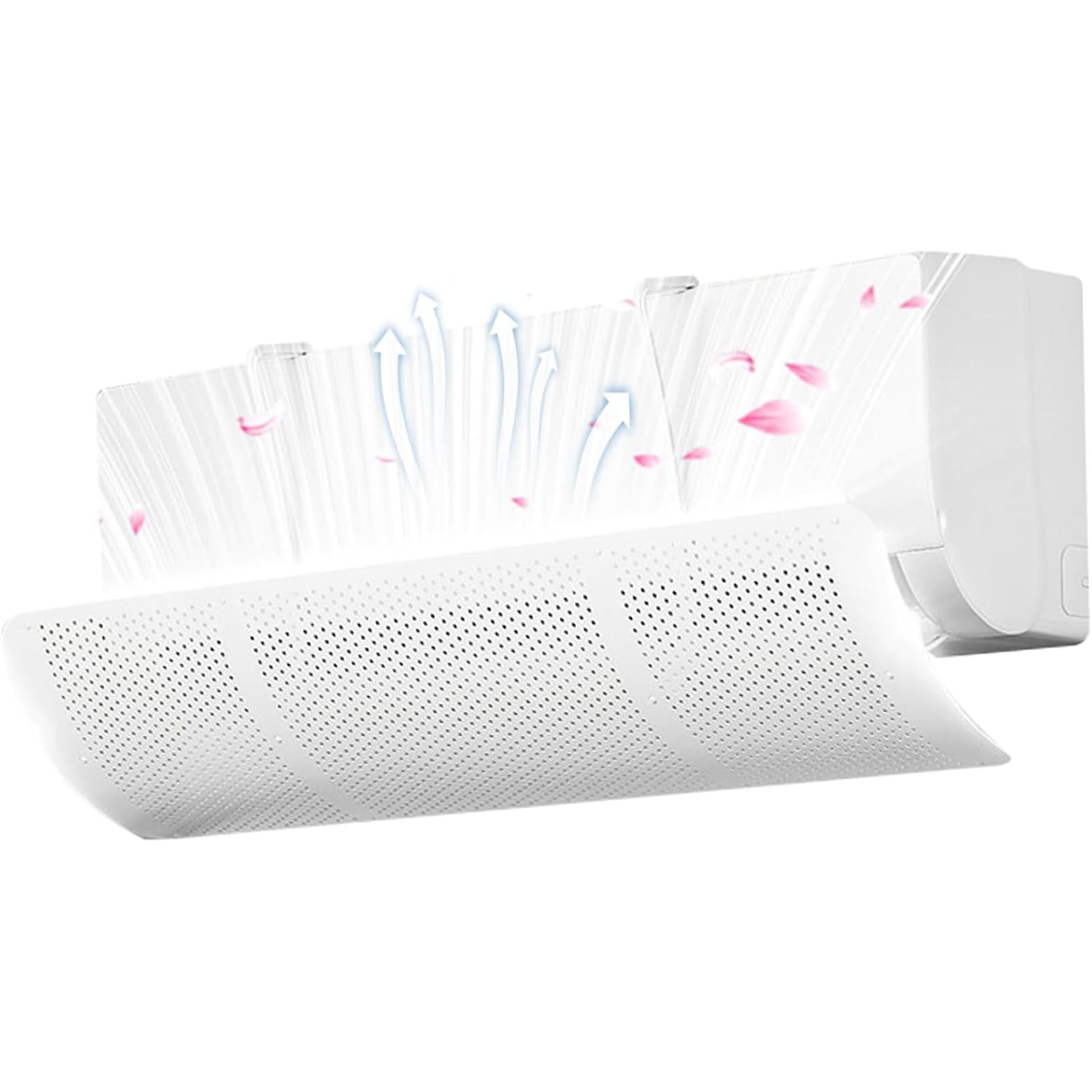 The White Shop AC Deflector - Adjustable, Foldable, Telescopic Wind Direction Control for Home Air Conditioners, 58x23cm