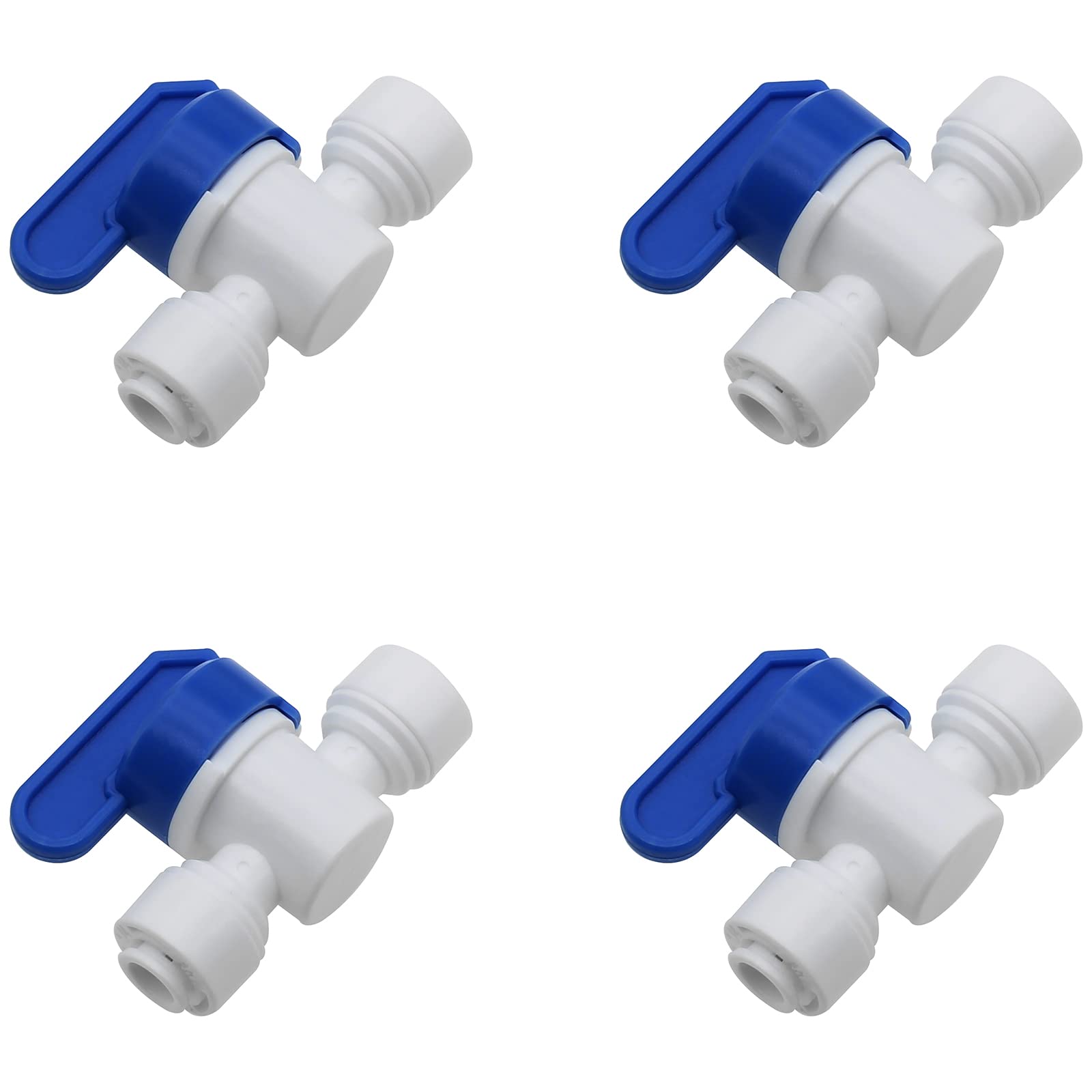 GWYAN 4 Pcs 1/4 Inch Inline Shut Off Ball Valve 1/4 Inch OD Valve ...
