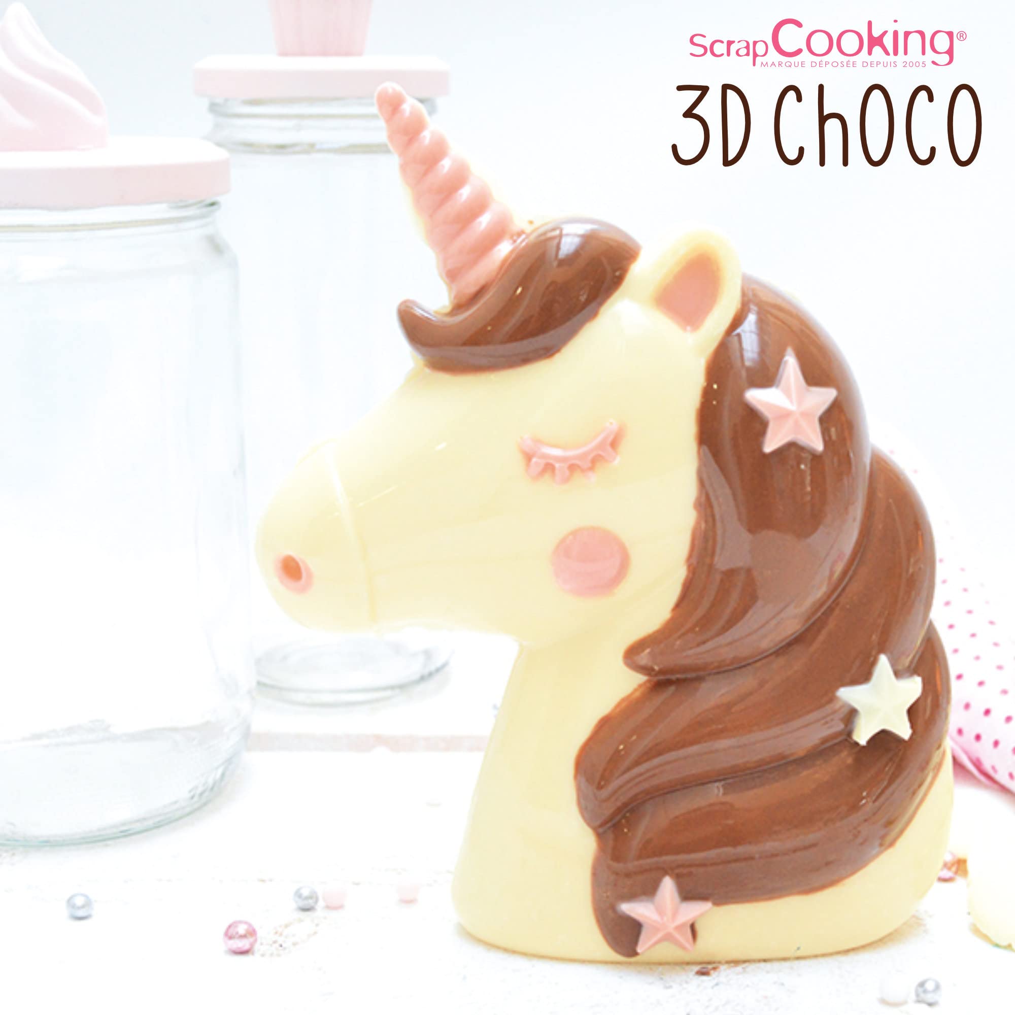 Foremka Choco Jednorożec - Sztywna forma czekoladowa 3D - 6755