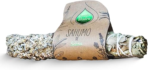 Sagrada Madre Sahumo Premium Smudge 100% sostenible. 100% natural. Hecho a mano. Vegano. Eco. Duración de 2 horas. 1 unidad. (Mirra Palo Santo)