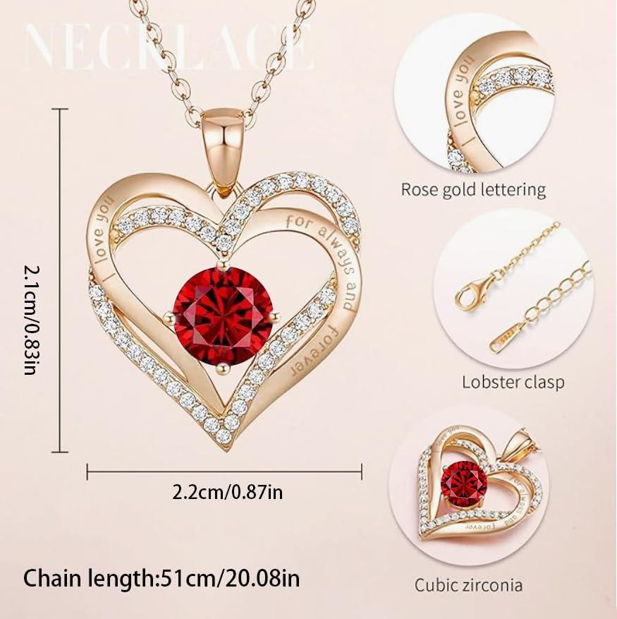 Preserved Red Real Rose with Necklace&Earrings-Eternal Forever Flowers Rose,Birthday for Women Mom Wife Grandma Daughter Mothers Day Christmas Valentines Gifts for Her - Image 10