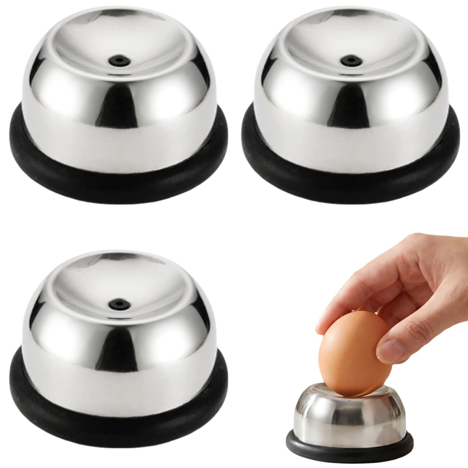 Egg Piercer, 3 Pcs Stainless Steel Needle Egg Punch 5.7 x 3 cm