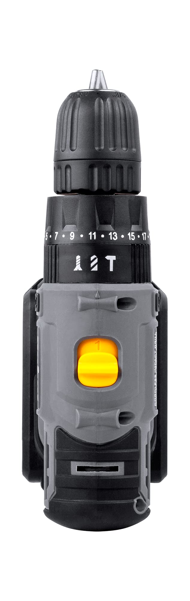 Trapano avvitatore a percussione a batteria, 20 V, 2 A, valigetta Grigio