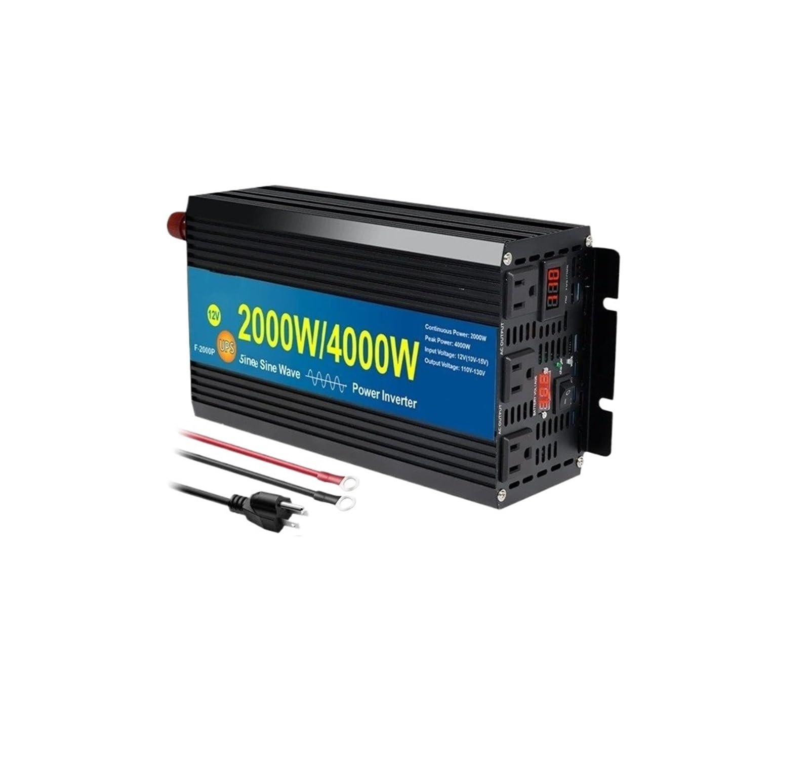 Convertidor inversor Corriente Cargador Inversor UPS 2000w/4000W DC 12V 24V AC 110V 220V 230V Convertidor Potencia Fuera Red Onda Sinusoidal para Pura