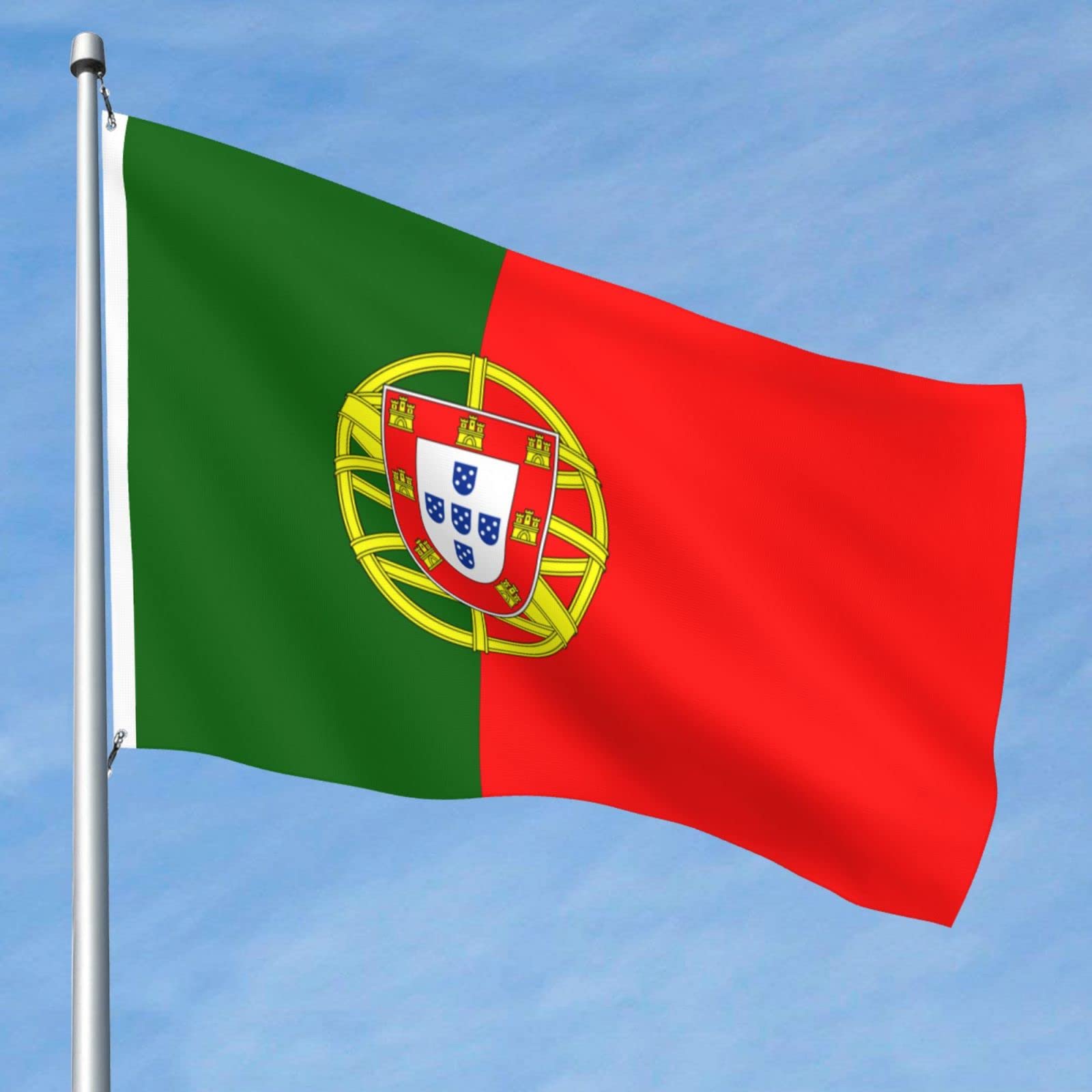 FlagSuperstore Portugal-Flagge 90x60 Cm - 100 % Polyester, Mit Ösen, Perfekt Zum Hissen