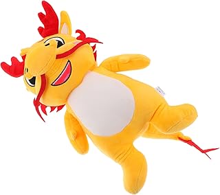 Amosfun Dragão De Pelúcia Animais De Pelúcia Decoração Chinesa Decoração Amarela Dragão De Pelúcia Boneca Mascote Chinesa Decoração Do Festival Da Primavera Dragão Brinquedo Do