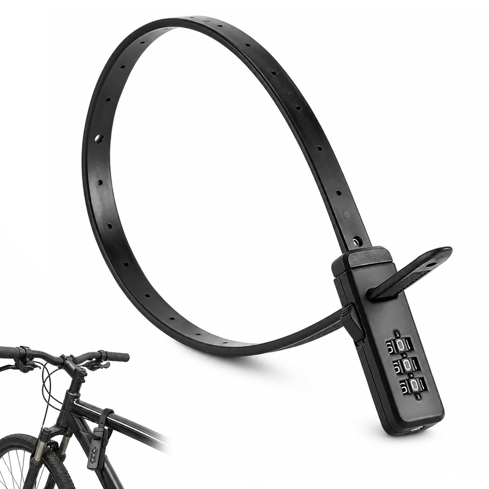 Heropen Multi-use Security Tie & Bike Lock, 3-Digit Combination Bike Lock