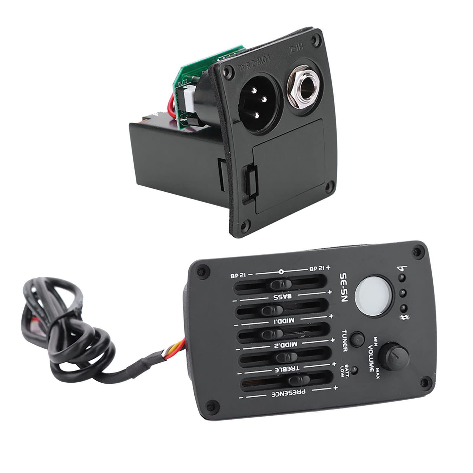 5 bandes EQ pré-ampli égaliseur micro guitare acoustique préamplificateur accordeur pour guitares acoustiques Kit complet, Récupérer