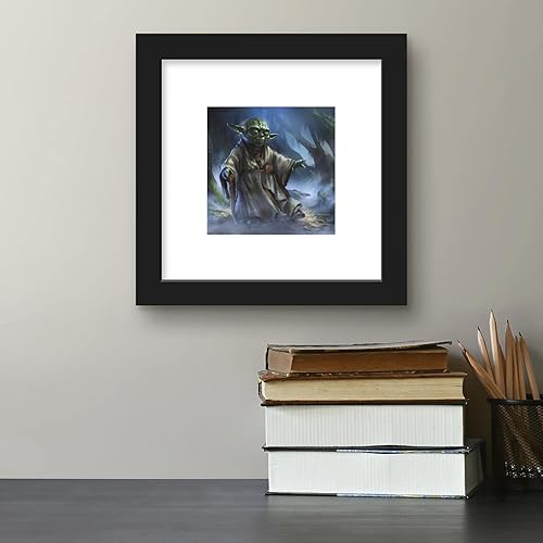 Miniatura 4 de Trends International Gallery Pops Star Wars Saga - Póster de pared de Moments Edge Yoda Force, 12.00 x 12.00 pulgadas, versión de marco negro