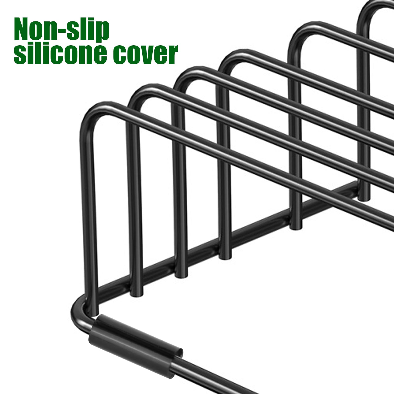 Support Noir 4 Fentes 2 Supports Planche à Découper SHAIDOJIO - Organisateur Métal Noir Pour Cuisine Gain De Place Cuisine