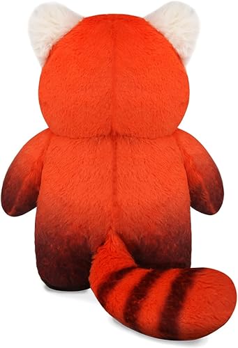 Miniatura 3 de Almohada de peluche de panda rojo Buddy de 13 pulgadas Mei de oso de peluche muñeca de mapache gordito regalo de fiesta de cumpleaños para niños