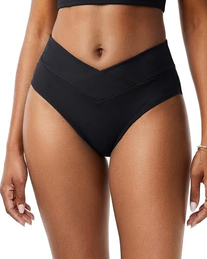 Zmart Women's V-Cut High-Waist Bikini Bottom
