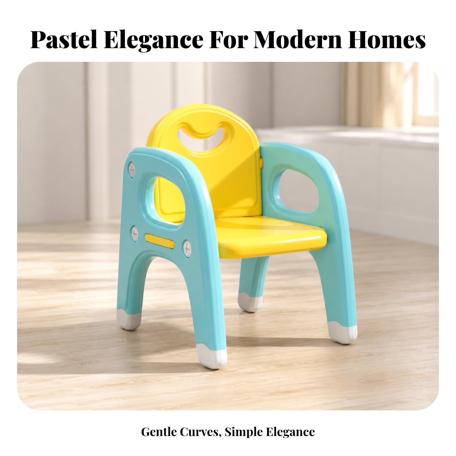 Silla Plástico Cómodo Silla Infantil, Gris