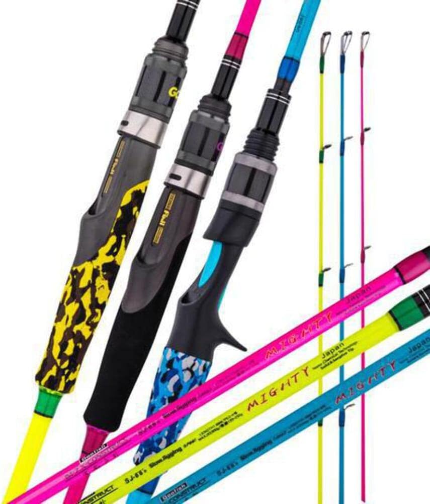 GOOFISH® Pink 6'6"(195cm) Saltwater Slow Pitch Jigging Rod PE1-2 Jig 60-200g-Spinning