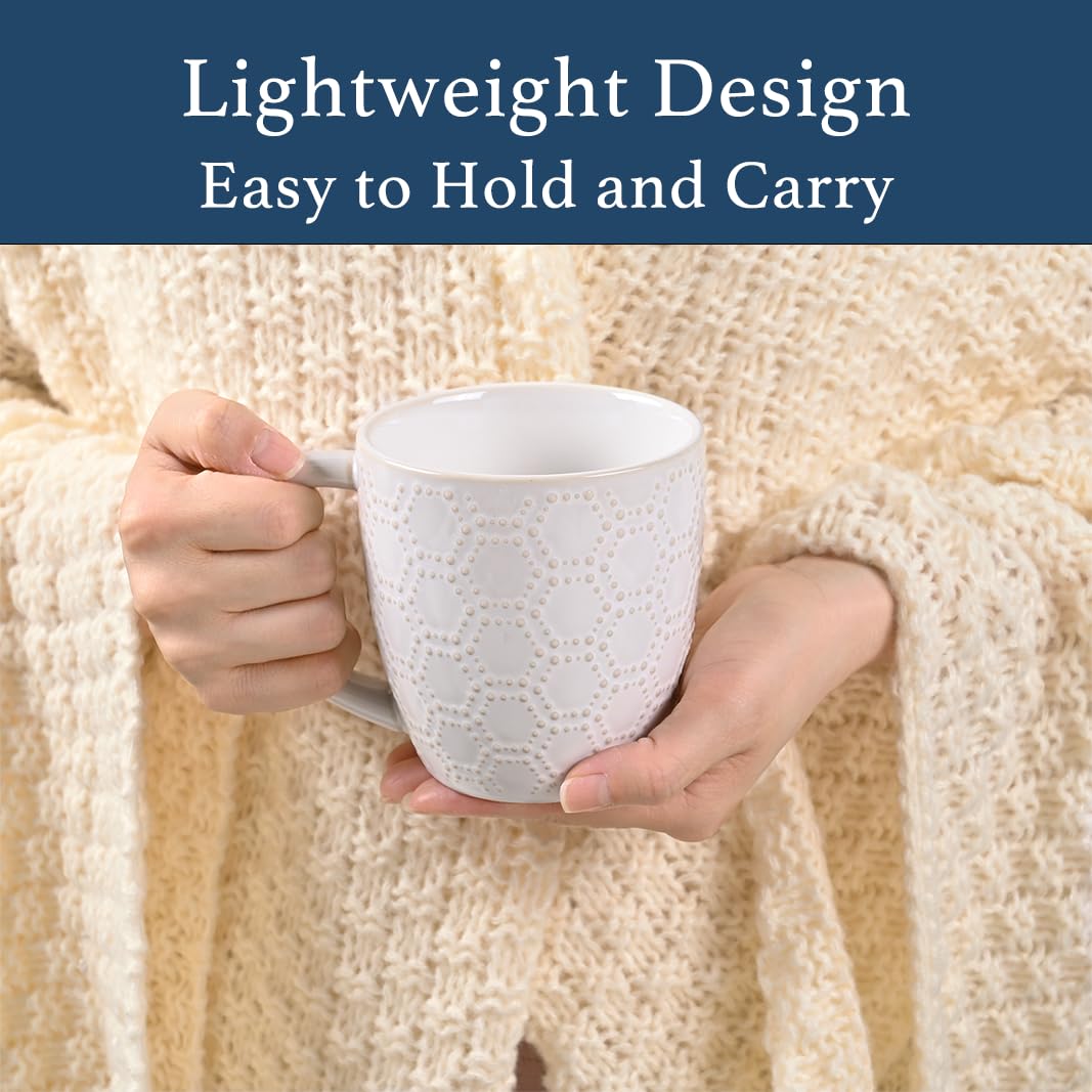 AmorArc Lot De 4 Tasses à Café élégantes En Céramique De 355 Ml Avec