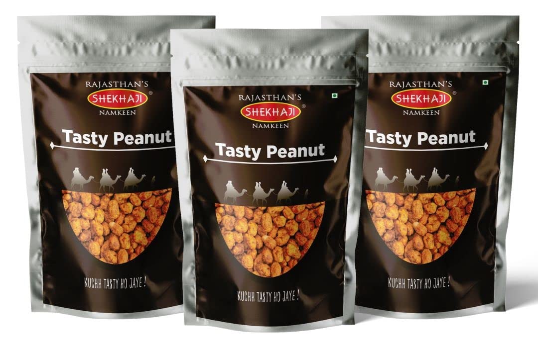 Shekhaji Tasty Spicy Coated Peanut 600gm (Pack Of 3, 200Gm Each) | Crunchy Healthy Masala Coated Peanuts (B0C57573SV) Amazon Price History, Amazon Price Tracker